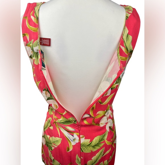 La Cabana Hawaiian Tropical Print Wrap Dress, size S - Picture 5 of 8